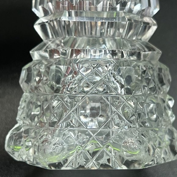 Cut Glass Salt & Pepper Shaker Pewter Toppers - Picture 12 of 14